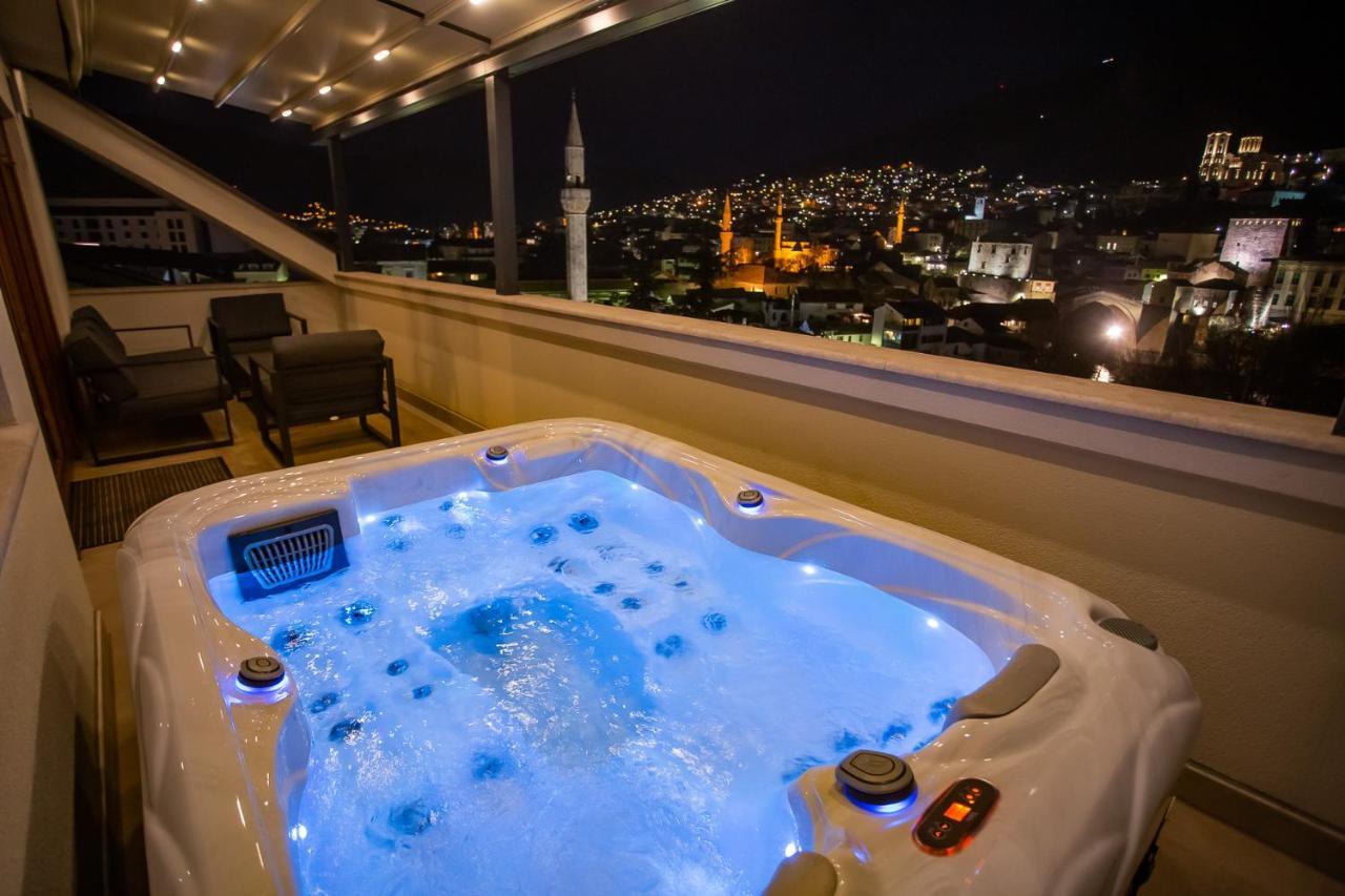 Sky Penthouse Old Bridge With Sauna And Jacuzzi 모스타르 외부 사진